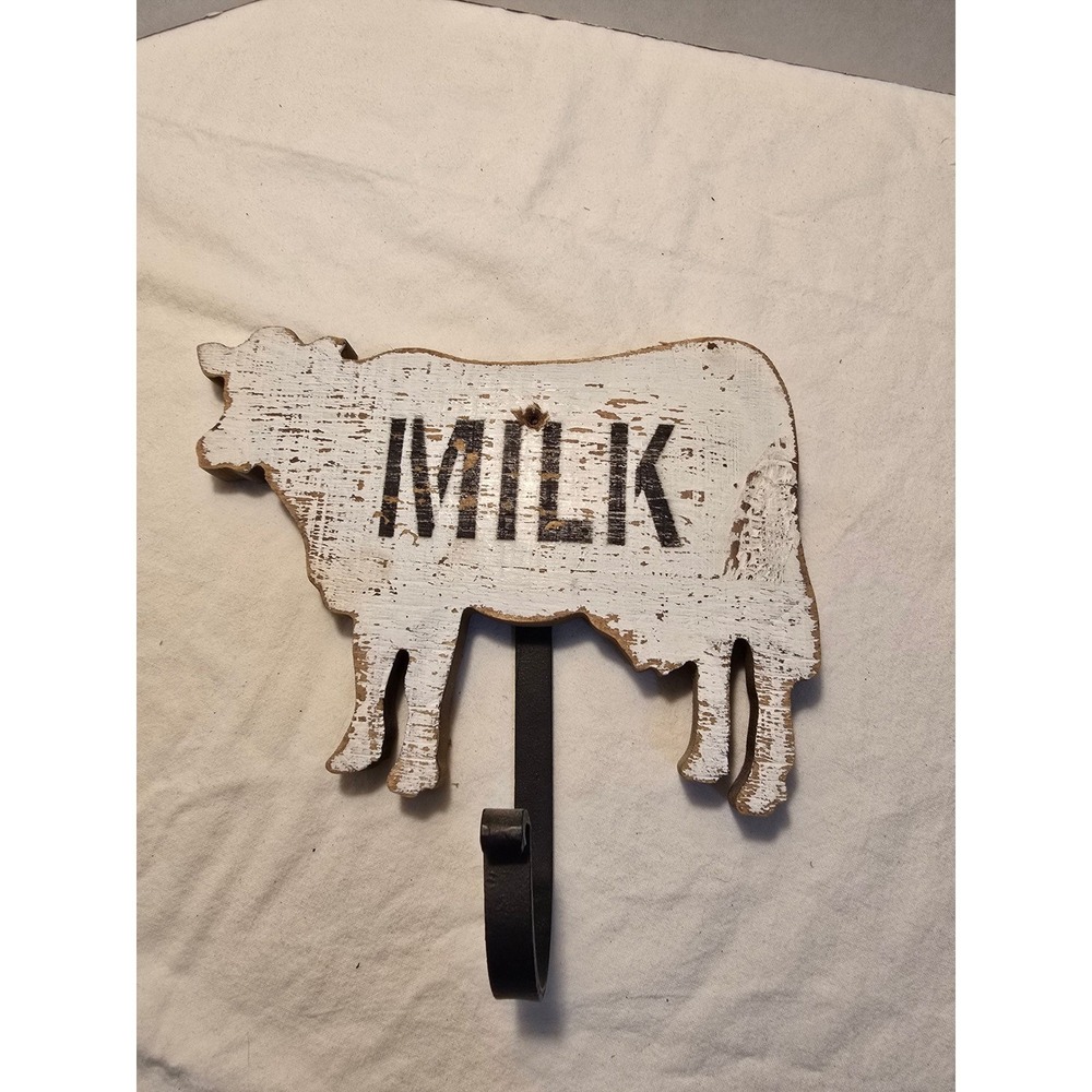 Hobby Lobby Cow Milk Wall Hook Distressed Wood Farmhouse Decor /0574